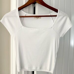 Madewell White Cap Sleeve Top